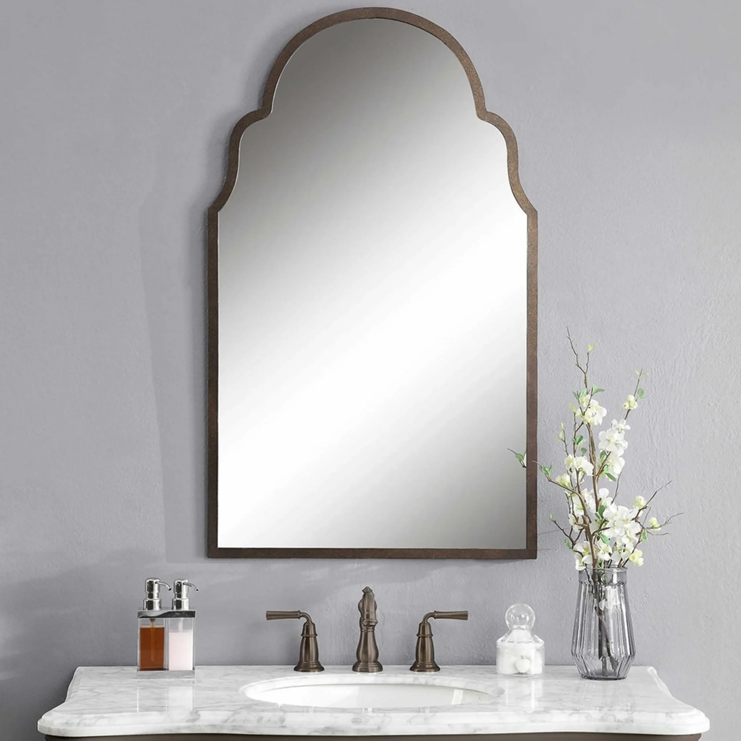 Shapely Silhouette Metal Mirror
