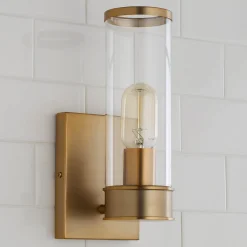 Simple Glass Cylinder Sconce - 1 Light