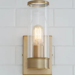 Simple Glass Cylinder Sconce - 1 Light