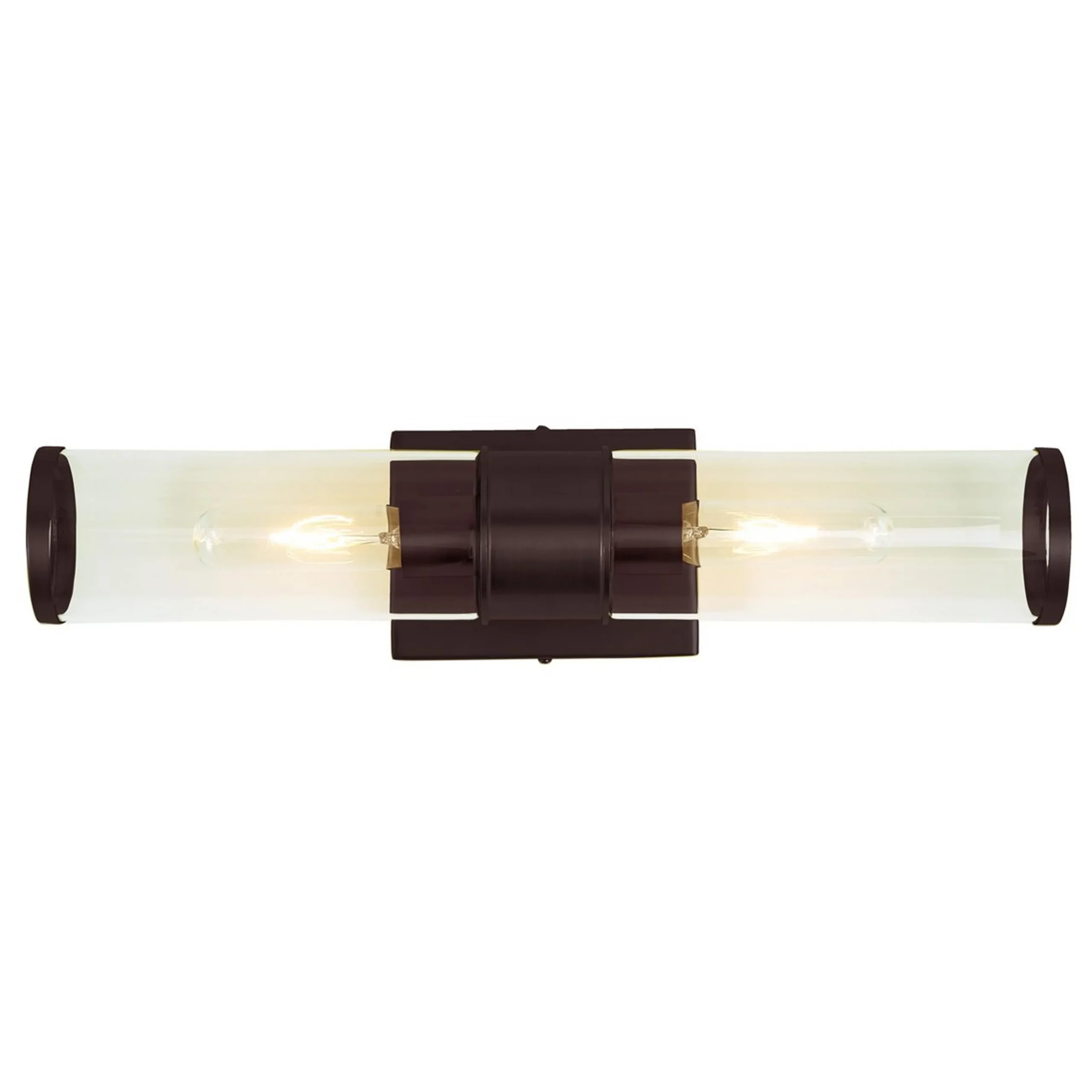 Simple Glass Cylinder Sconce - 2 Light