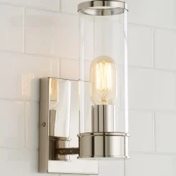Simple Glass Cylinder Sconce - 1 Light