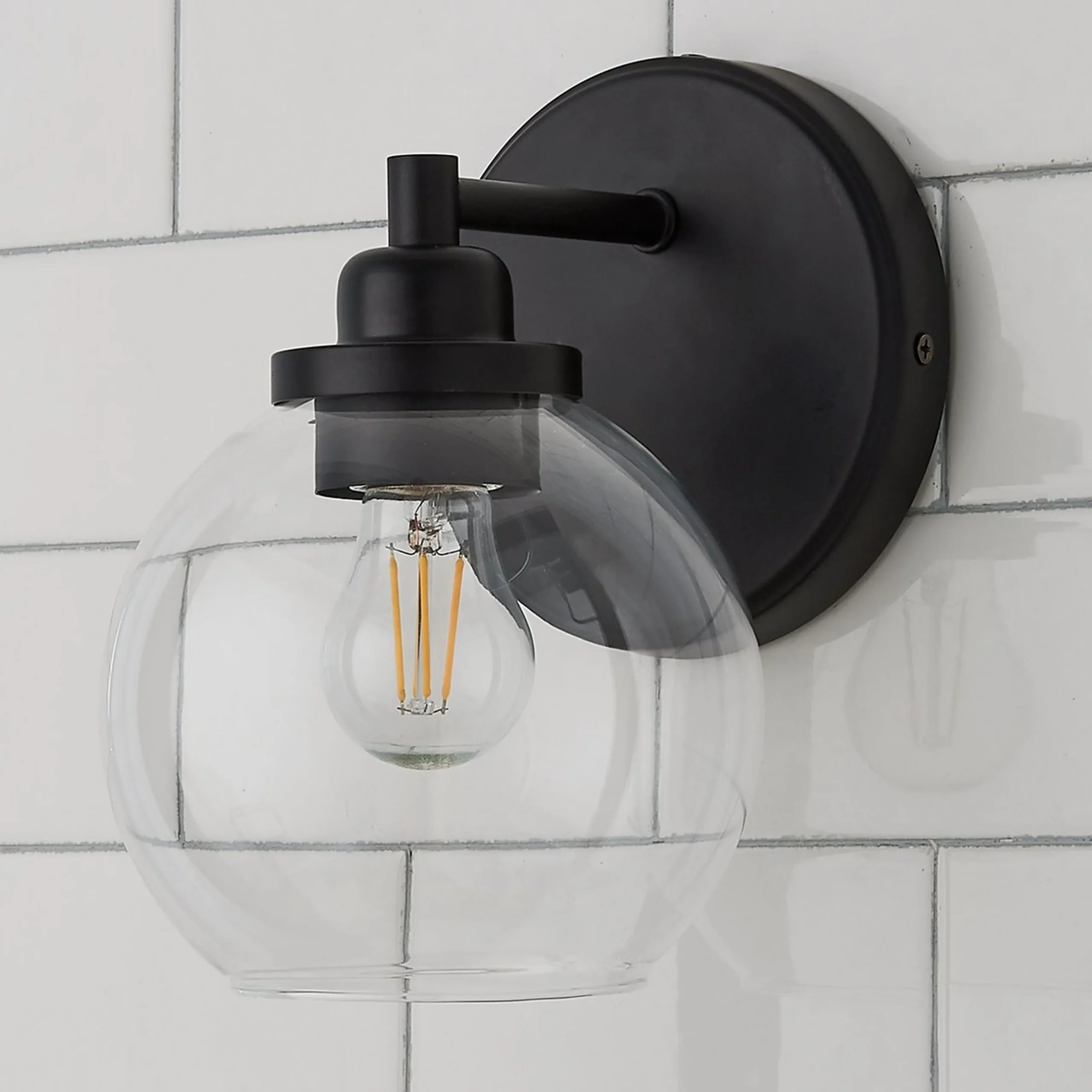 Simple Globe Bath Sconce