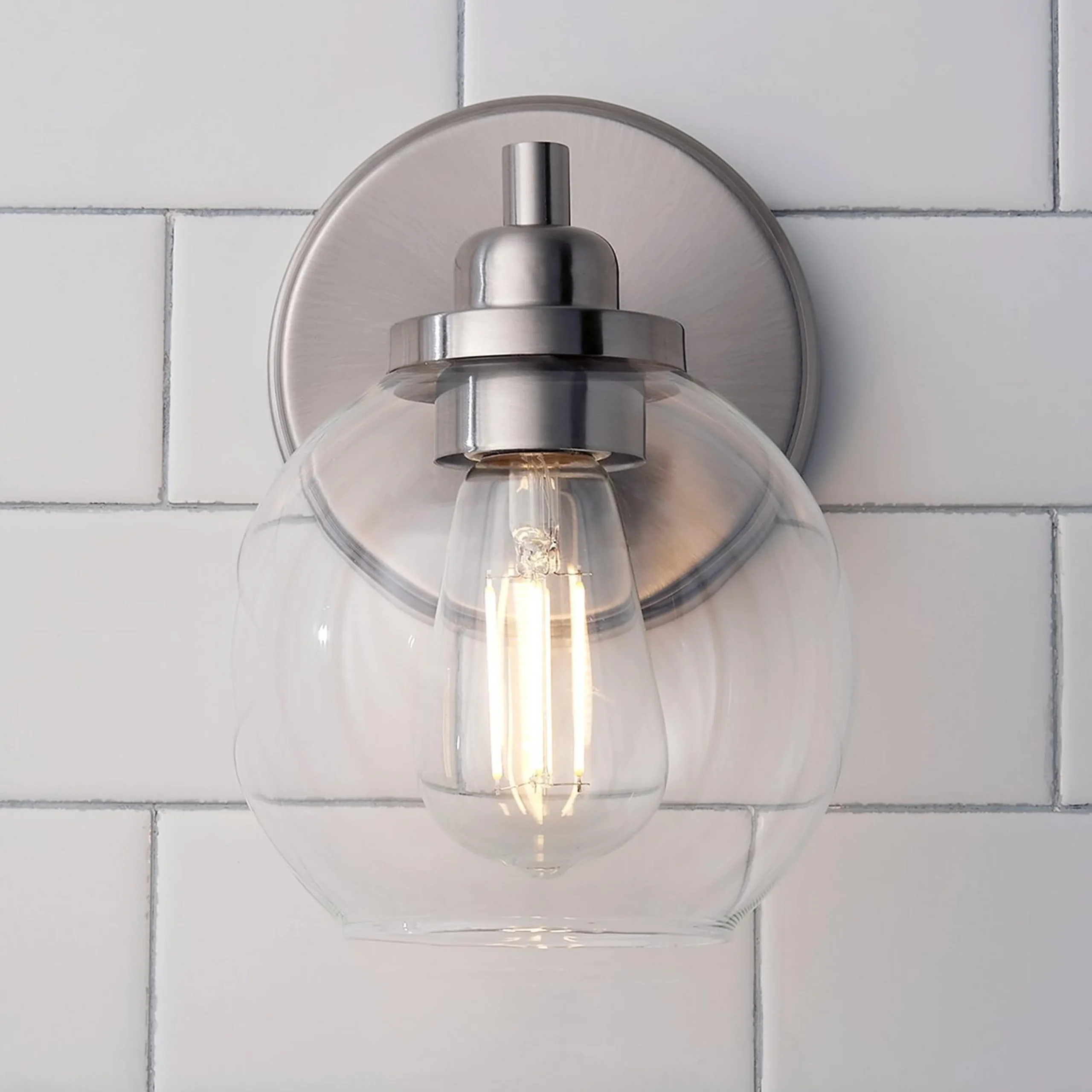 Simple Globe Bath Sconce