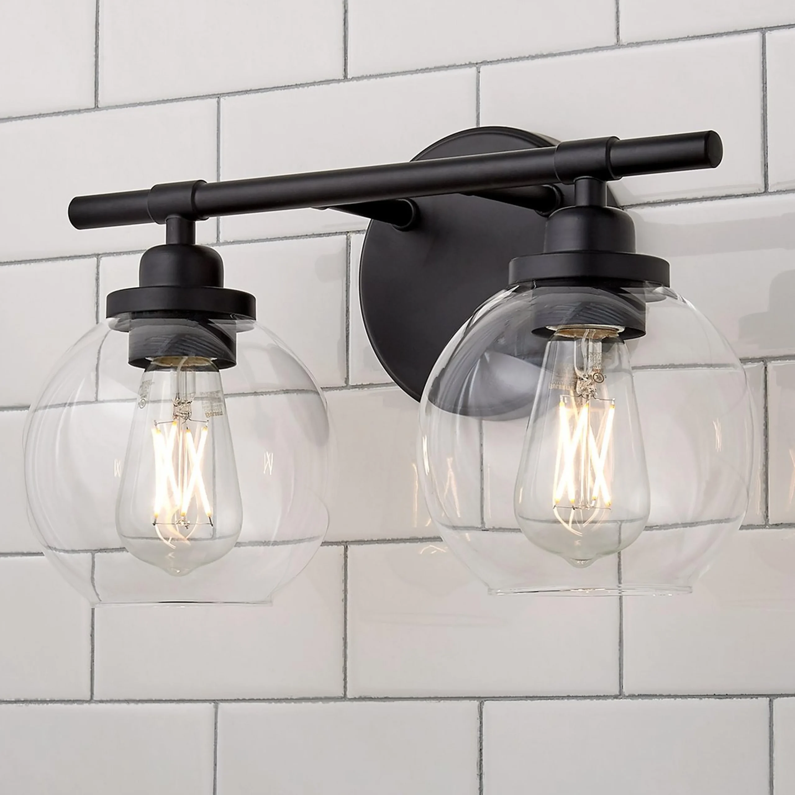 Simple Globe Vanity Light - 2 Light