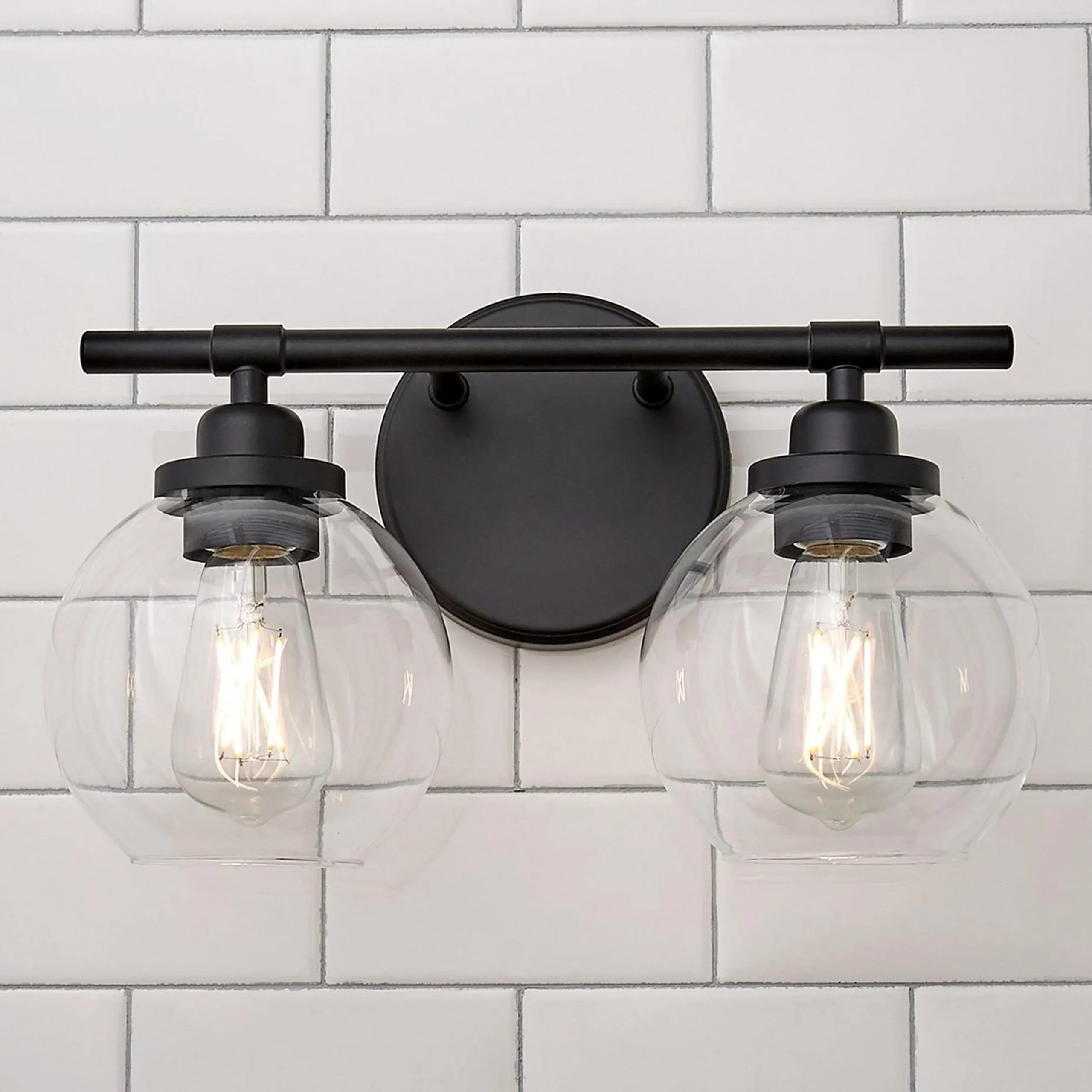 Simple Globe Vanity Light - 2 Light