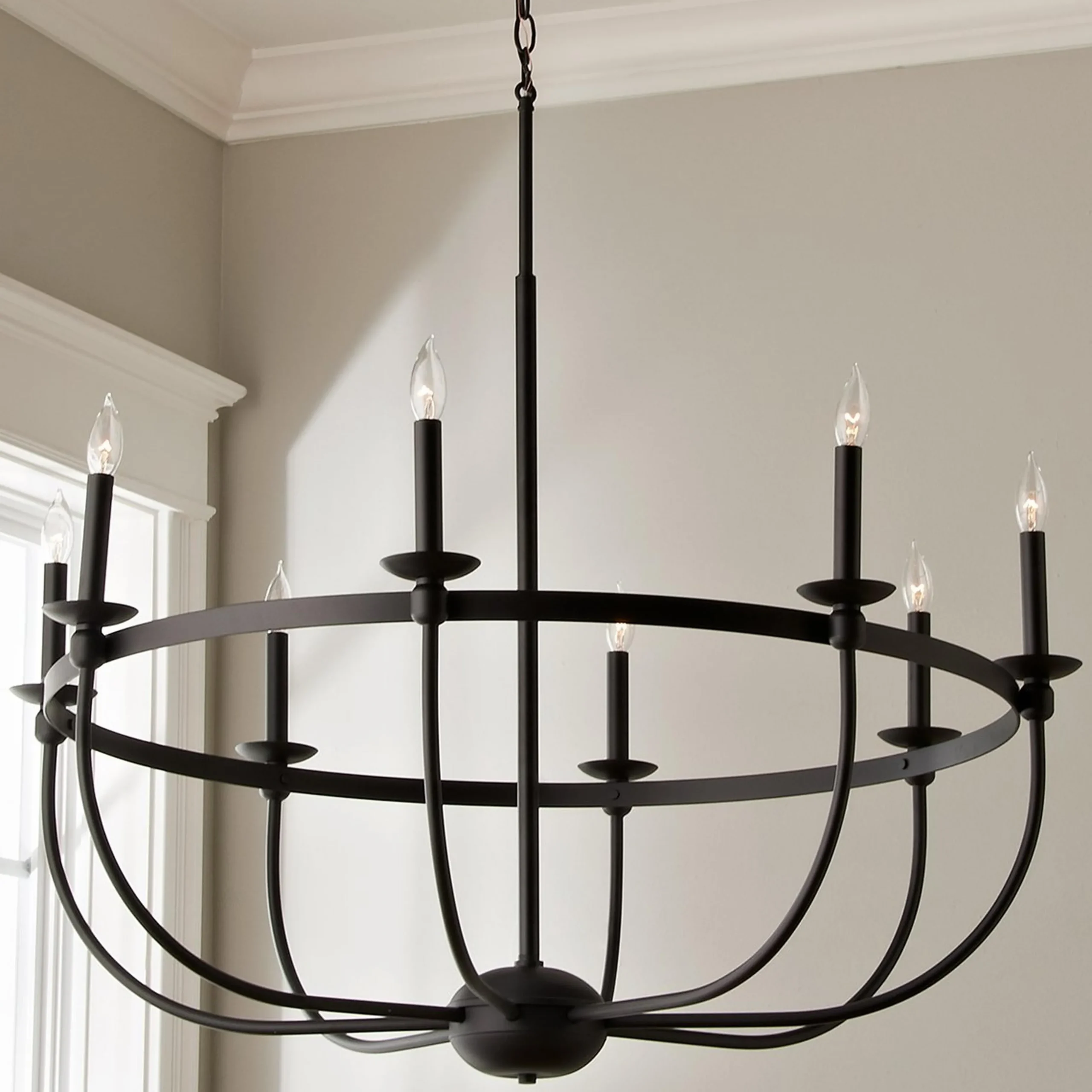 Simply Blake Basket Chandelier - 8 light