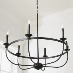 Simply Blake Basket Chandelier - 6 Light