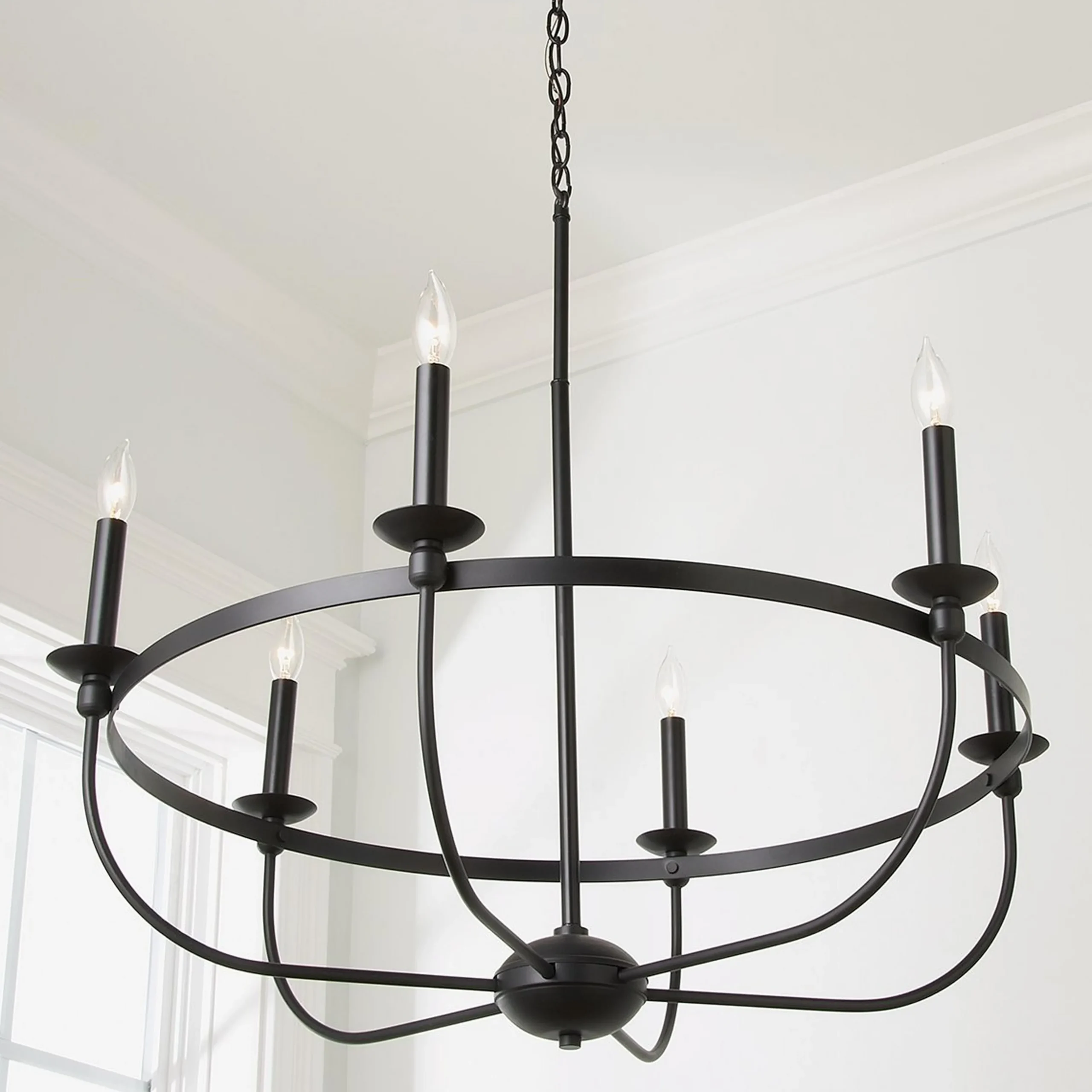 Simply Blake Basket Chandelier - 6 Light