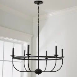 Simply Blake Basket Chandelier - 6 Light