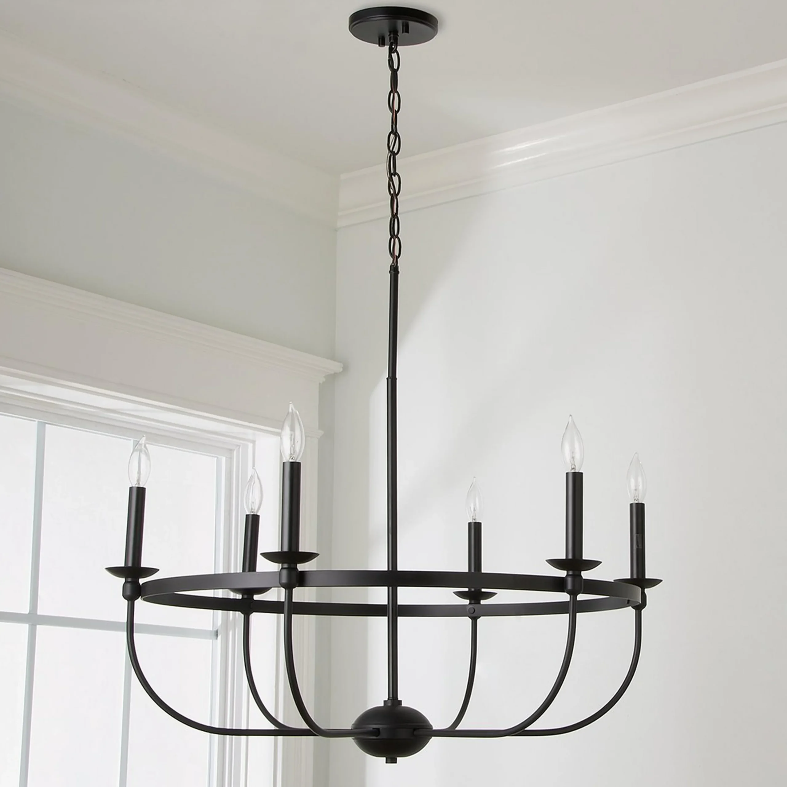 Simply Blake Basket Chandelier - 6 Light
