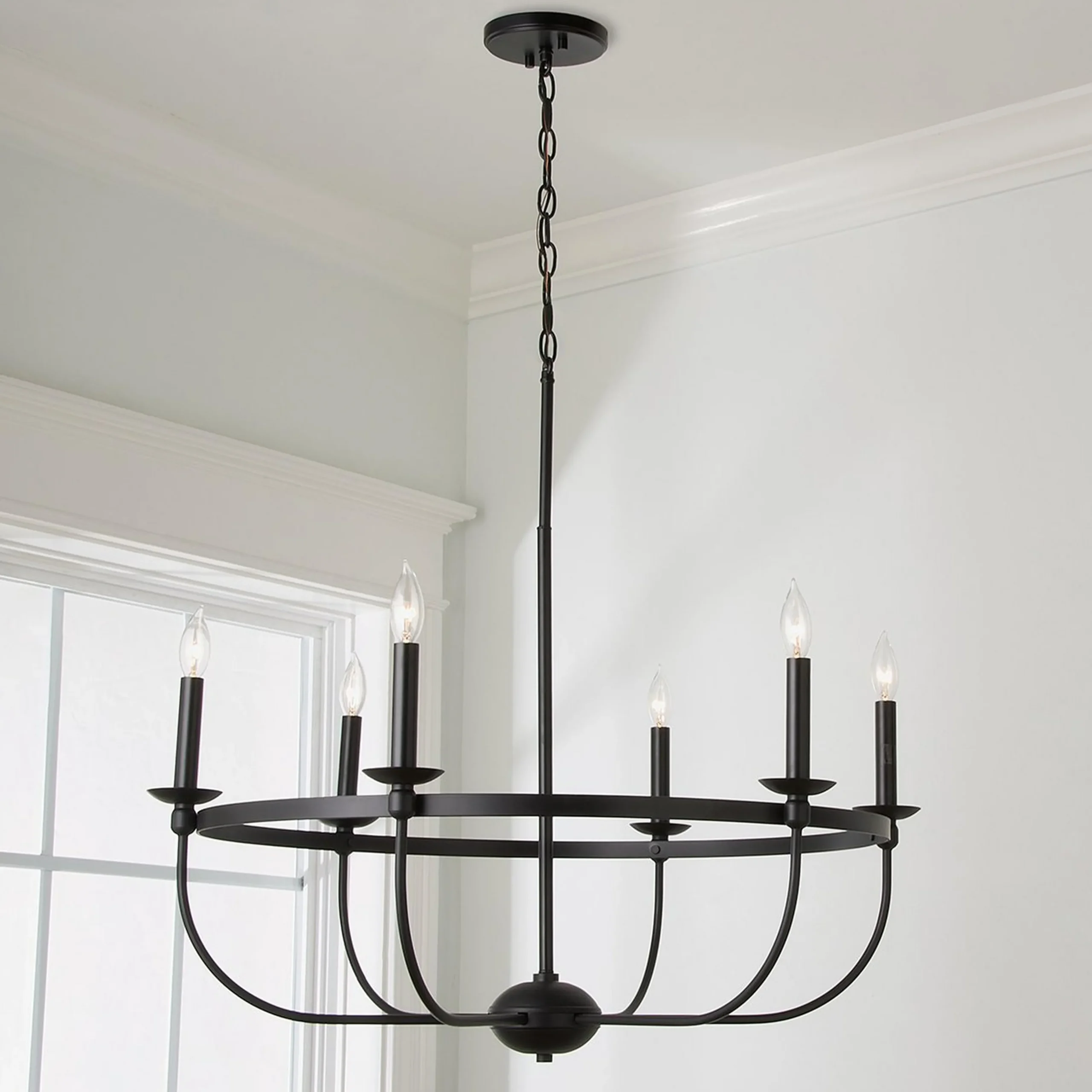 Simply Blake Basket Chandelier - 6 Light