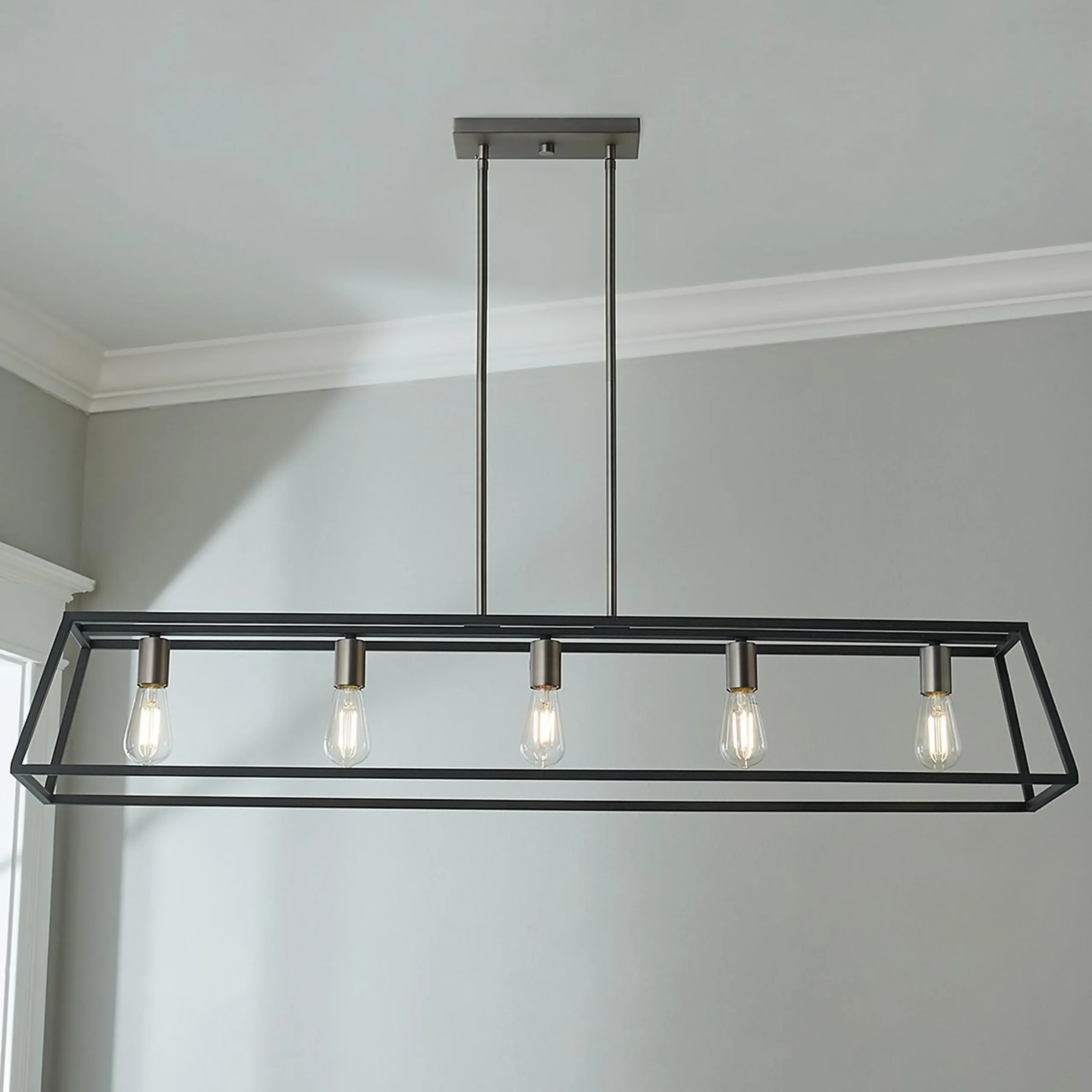 Sleek Minimalist Island Chandelier - 5 Light