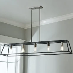 Sleek Minimalist Island Chandelier - 5 Light