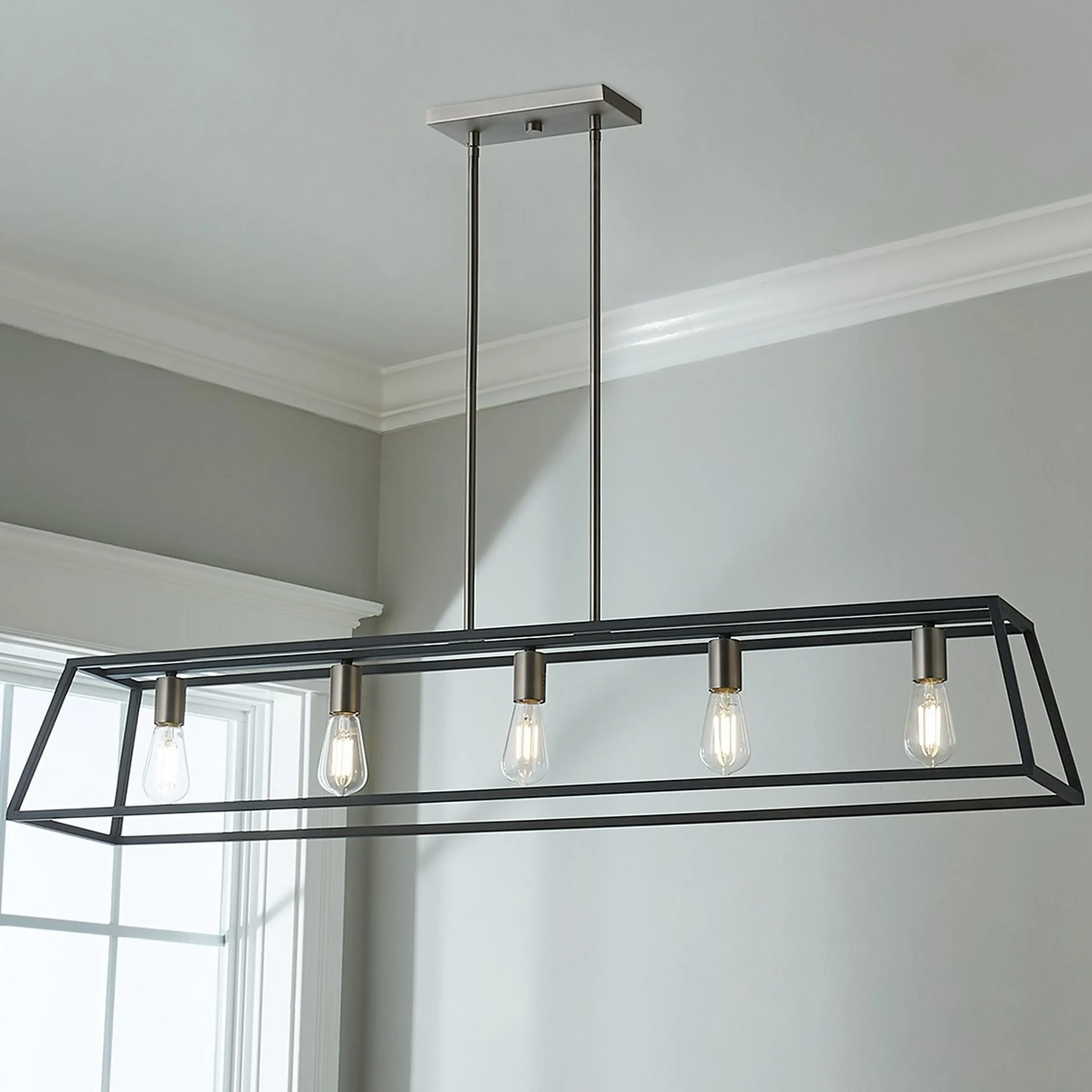 Sleek Minimalist Island Chandelier - 5 Light