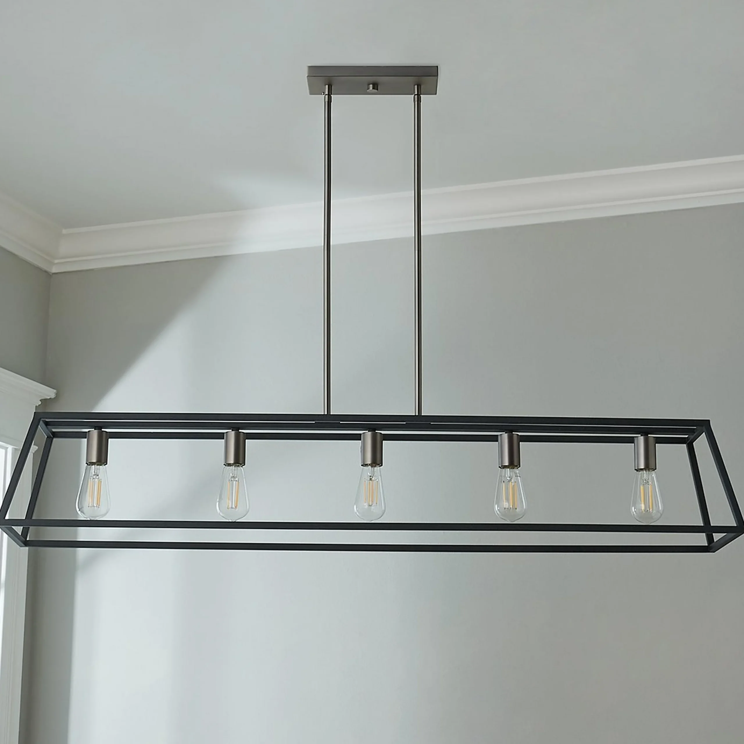 Sleek Minimalist Island Chandelier - 5 Light