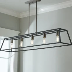 Sleek Minimalist Island Chandelier - 5 Light