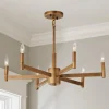 Sleekly Modern Squared Chandelier - 6 Light