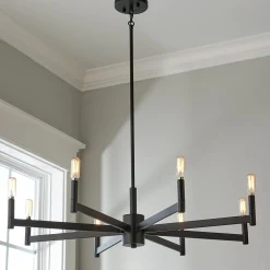 Sleekly Modern Squared Chandelier - 8 Light