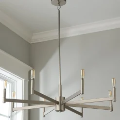 Sleekly Modern Squared Chandelier - 8 Light
