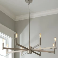 Sleekly Modern Squared Chandelier - 8 Light