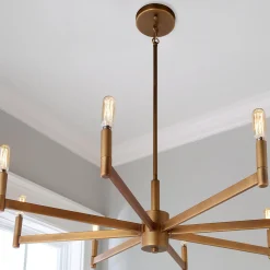 Sleekly Modern Squared Chandelier - 8 Light