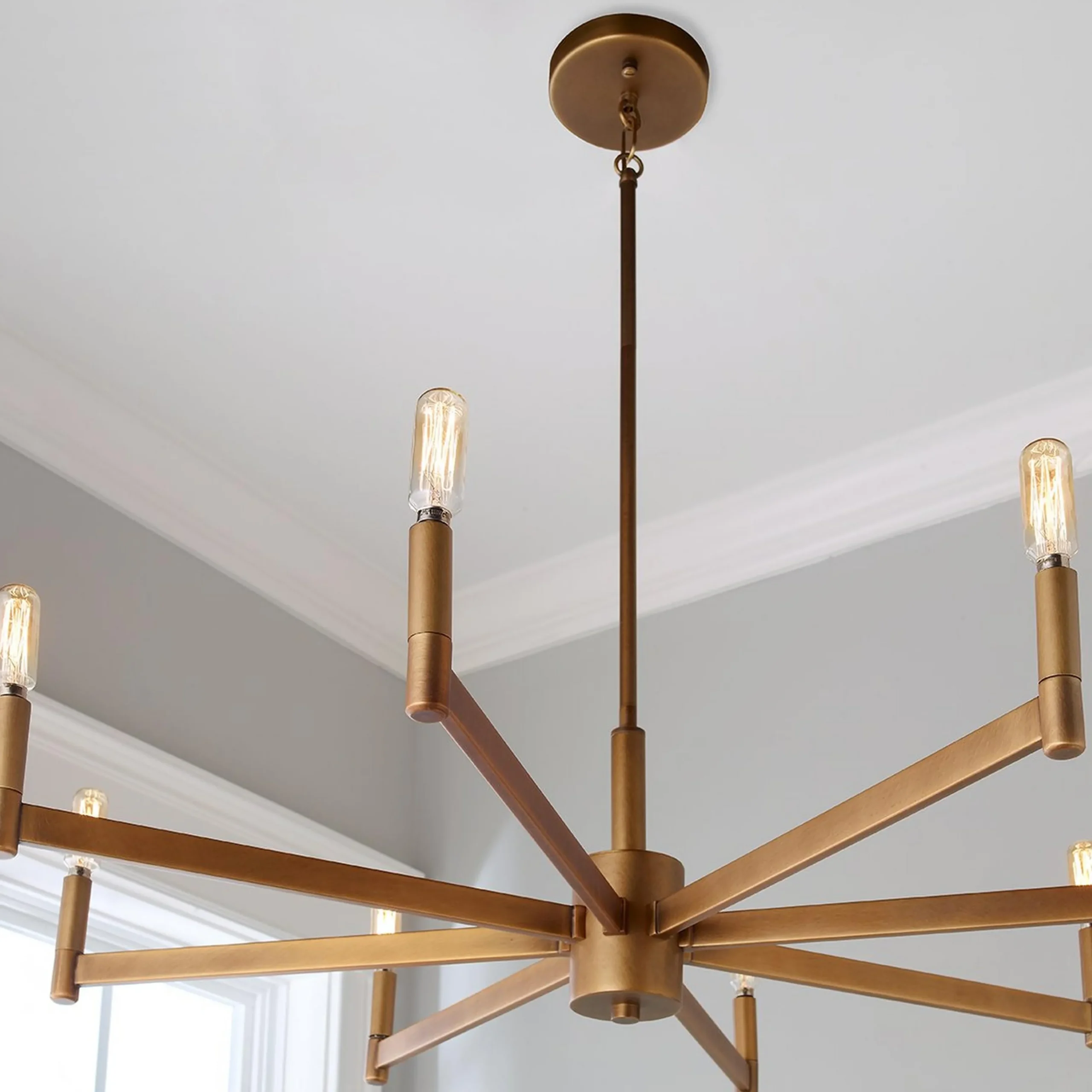Sleekly Modern Squared Chandelier - 8 Light