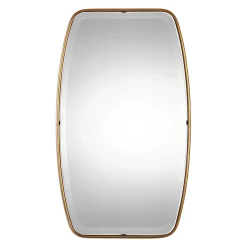 Slim Gold Leaf Framed Mirror