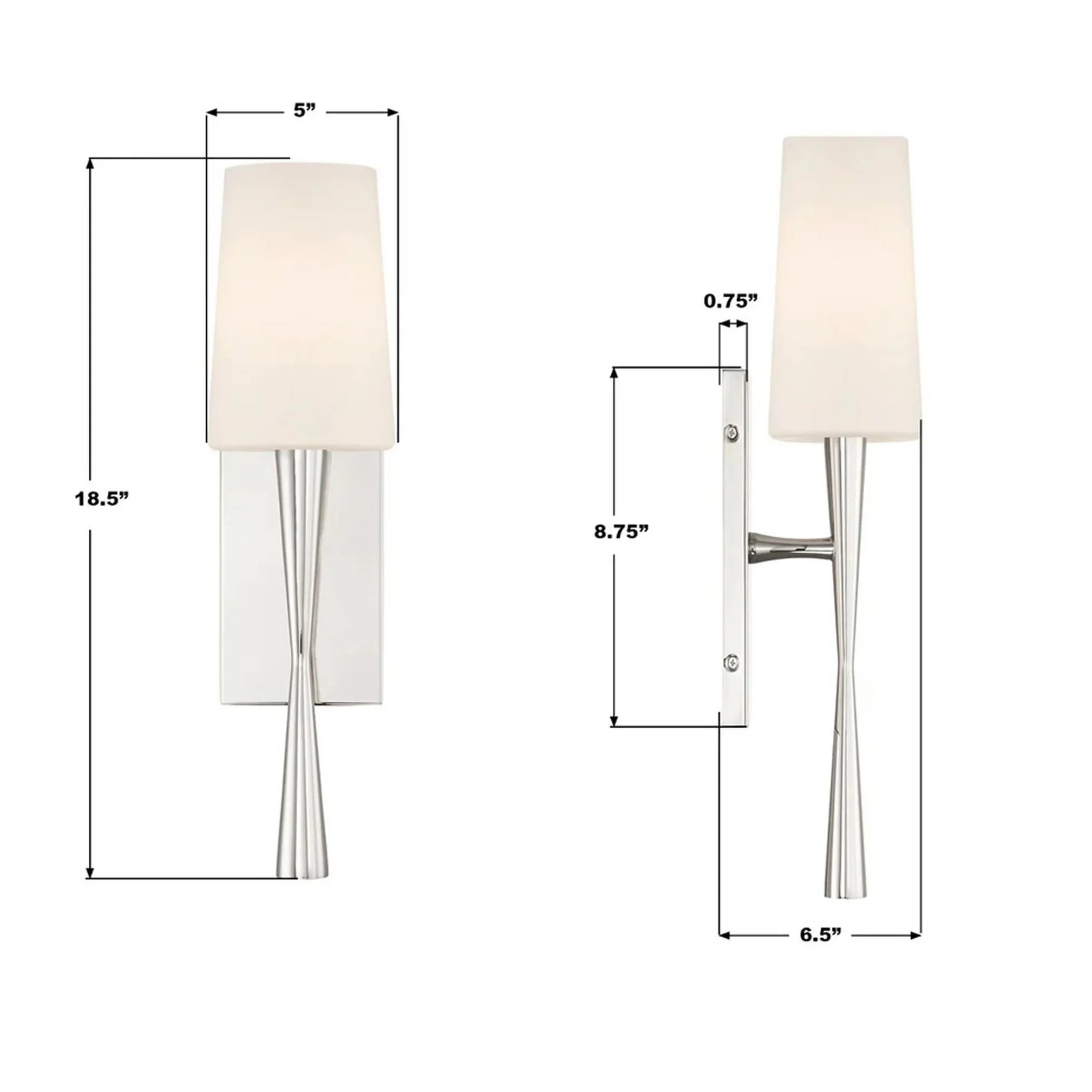 Slim Hourglass Bath Sconce
