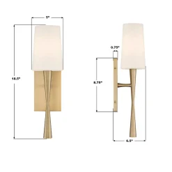 Slim Hourglass Bath Sconce