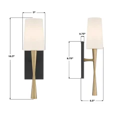 Slim Hourglass Bath Sconce