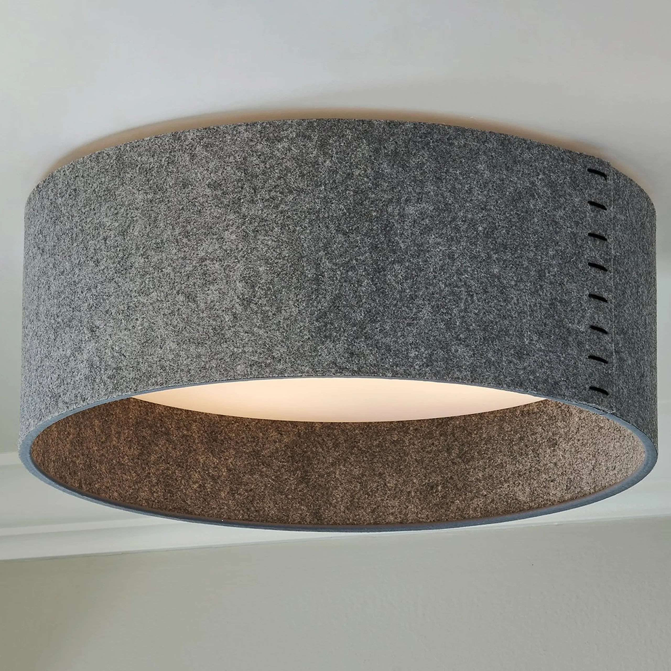 Slim Shade LED Ceiling Light - Acoustic Felt - Large