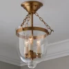 Smokebell Lantern Semi-Flush Ceiling Light - Small