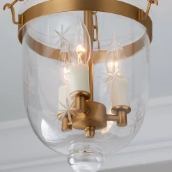 Smokebell Lantern Semi-Flush Ceiling Light - Small