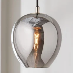 Smoked Glass Drop Pendant - Small