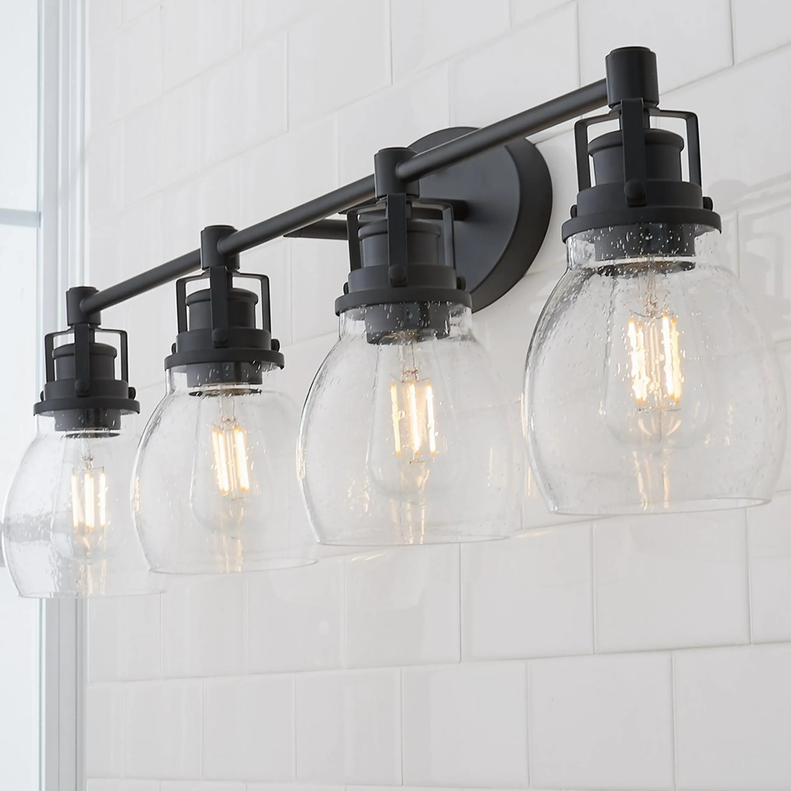 Soft Seeded Vanity Light - 4 Light