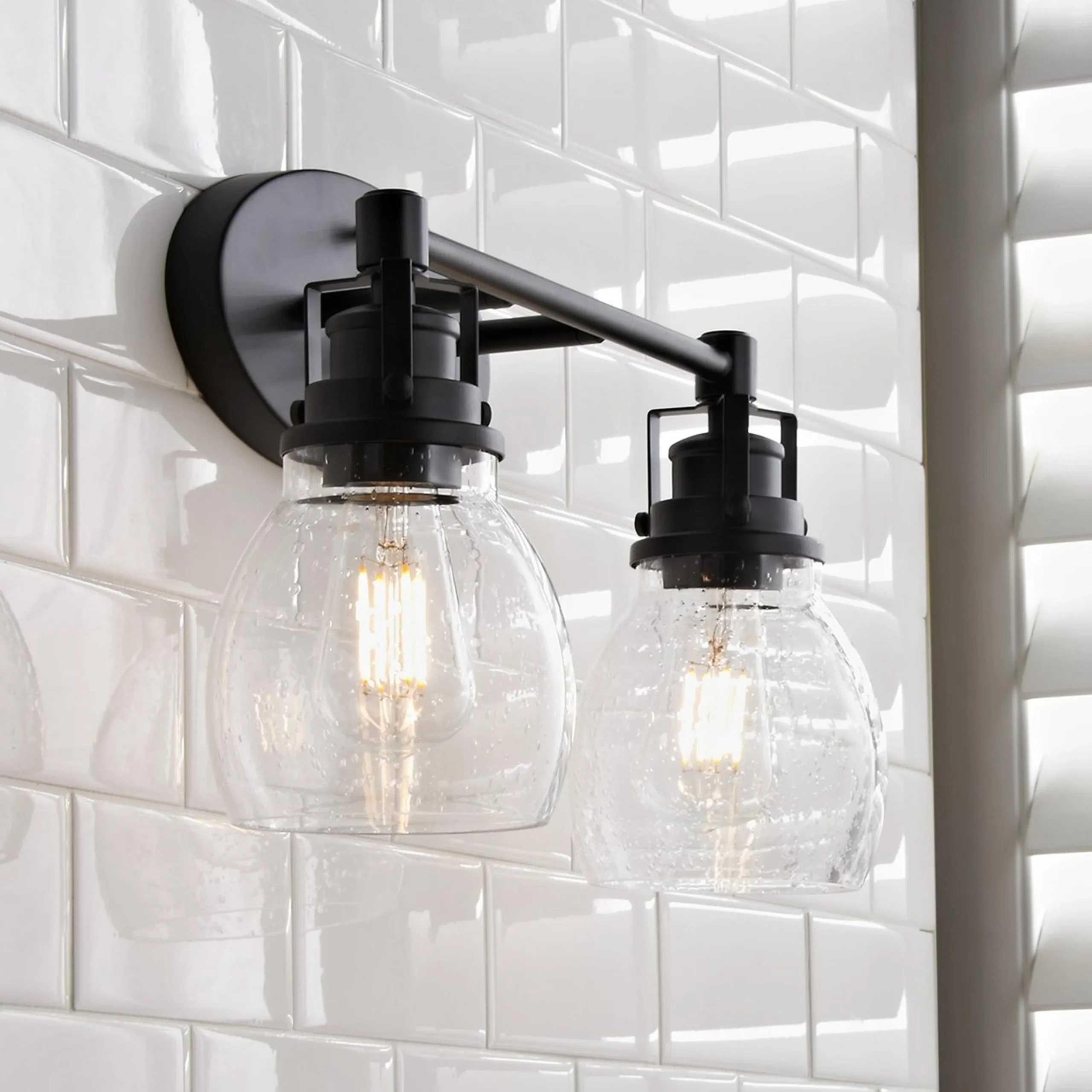 Soft Seeded Vanity Light - 2 Light