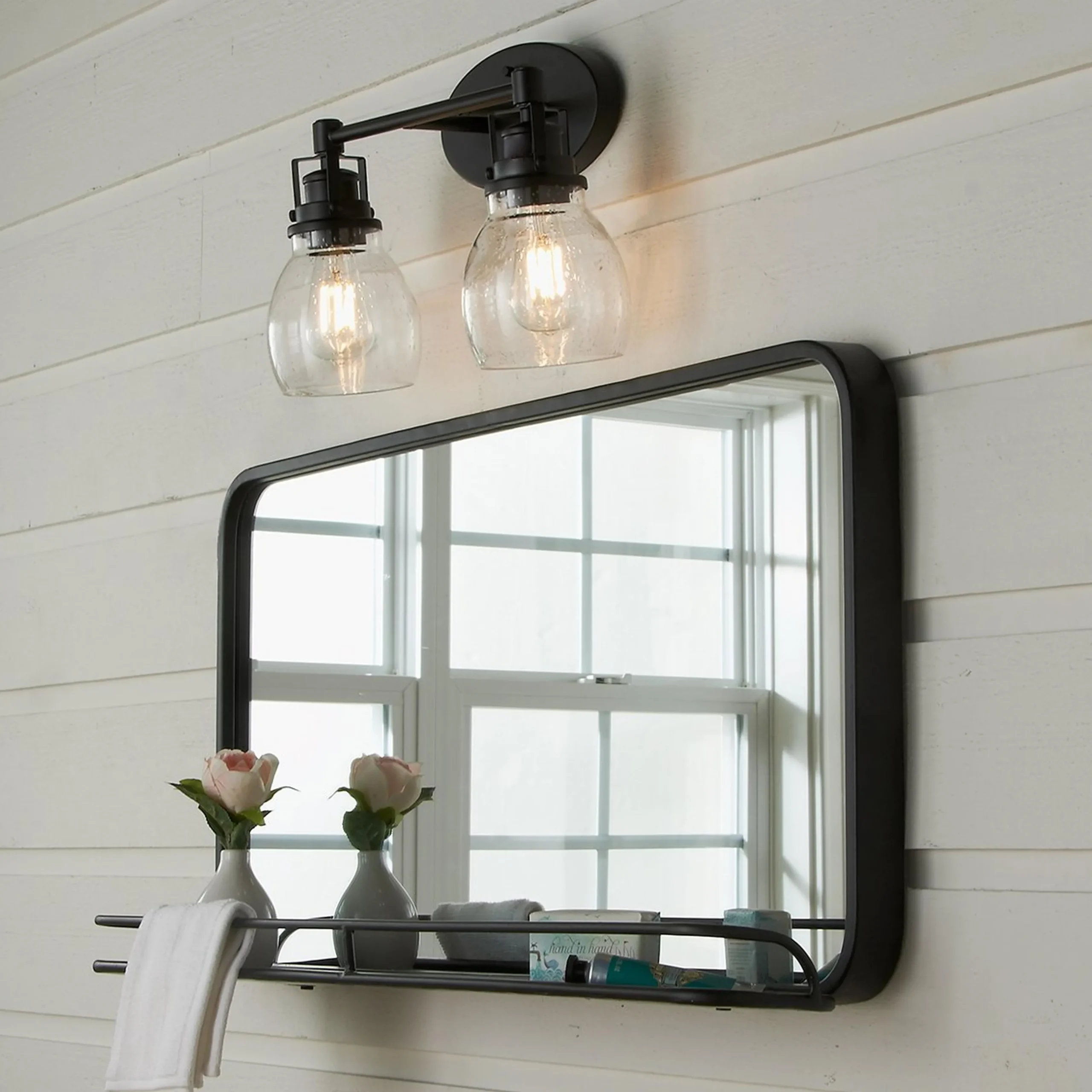 Soft Seeded Vanity Light - 2 Light