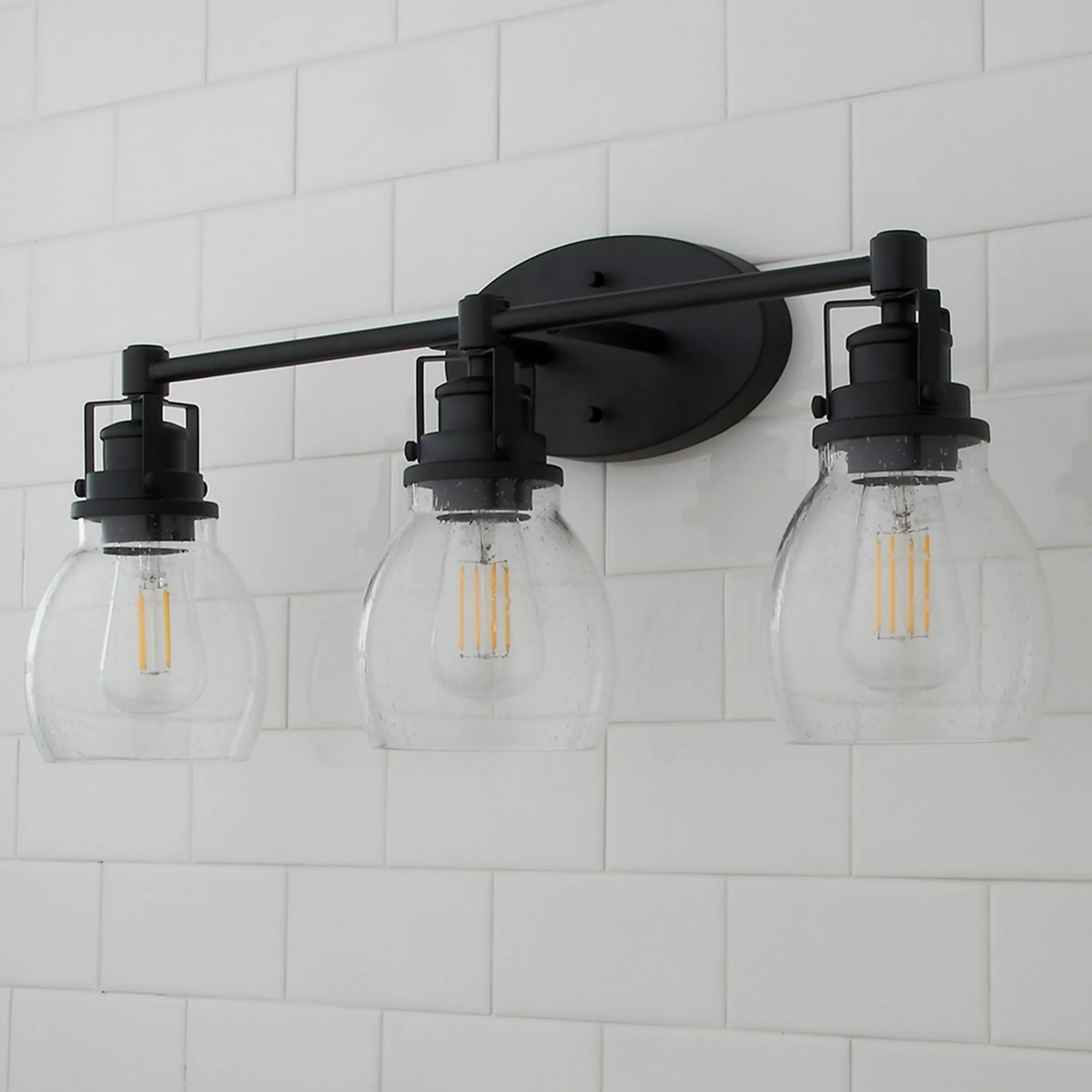Soft Seeded Vanity Light - 3 Light
