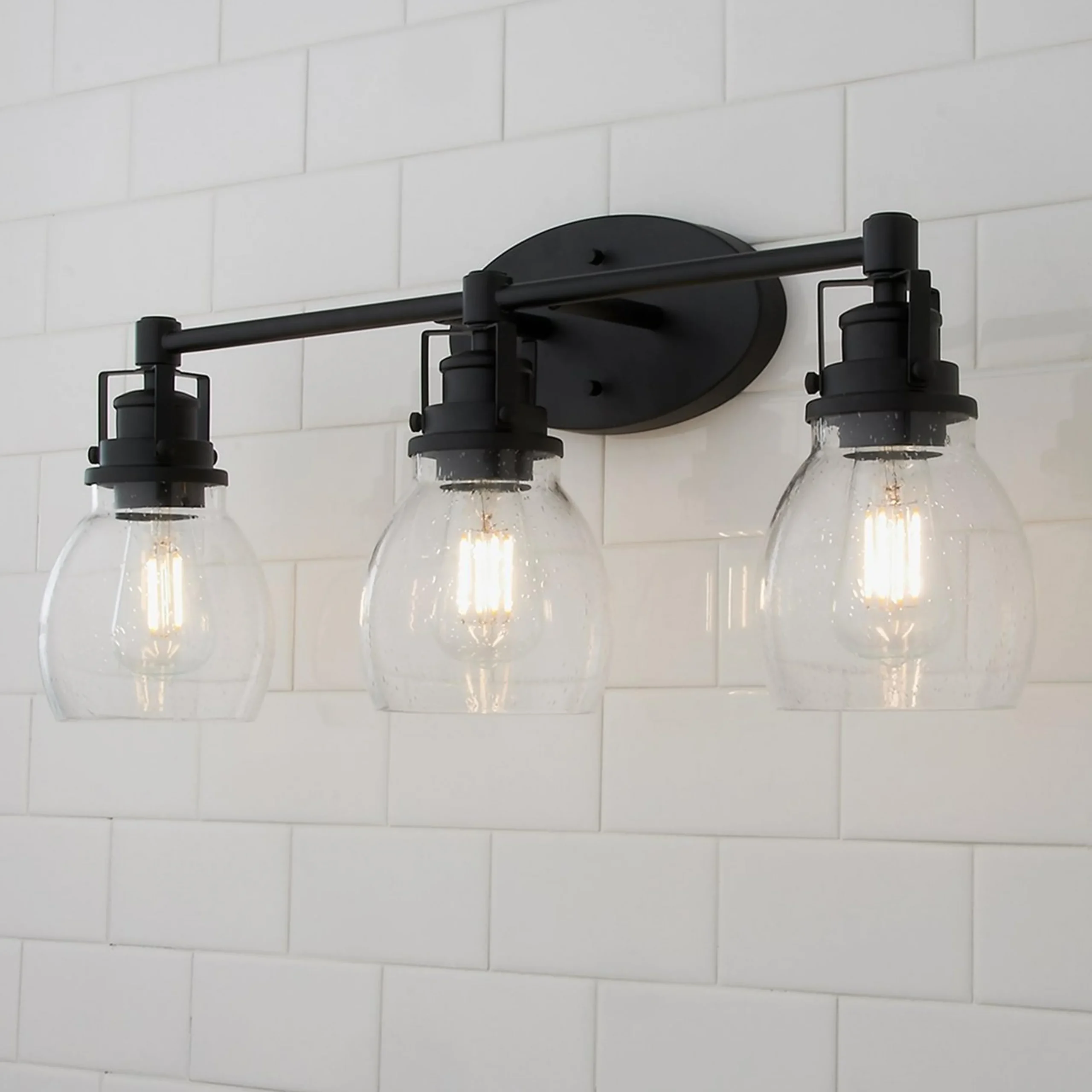 Soft Seeded Vanity Light - 3 Light