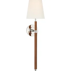 Soho Leather Tall Sconce - 1 Light