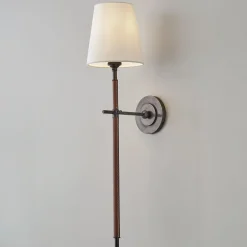 Soho Leather Tall Sconce - 1 Light