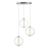 Spectrogram LED Chandelier - 3 Light - Clear