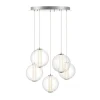 Spectrogram LED Chandelier - 5 Light - Clear