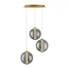 Spectrogram LED Chandelier - 3 Light - Smoke