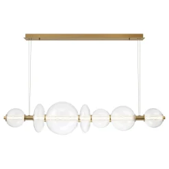 Spectrogram LED Island Chandelier - Clear