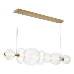 Spectrogram LED Island Chandelier - Clear