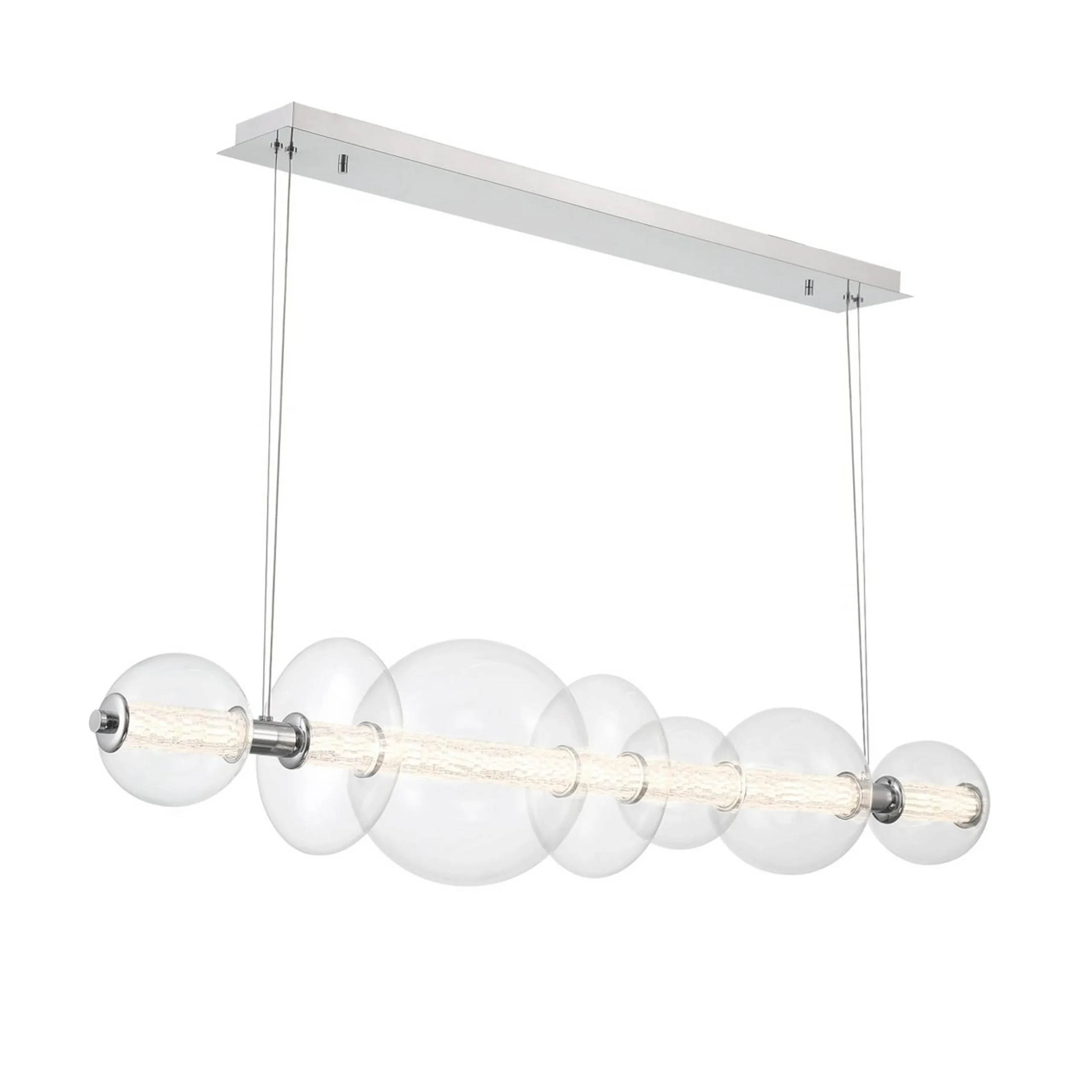 Spectrogram LED Island Chandelier - Clear