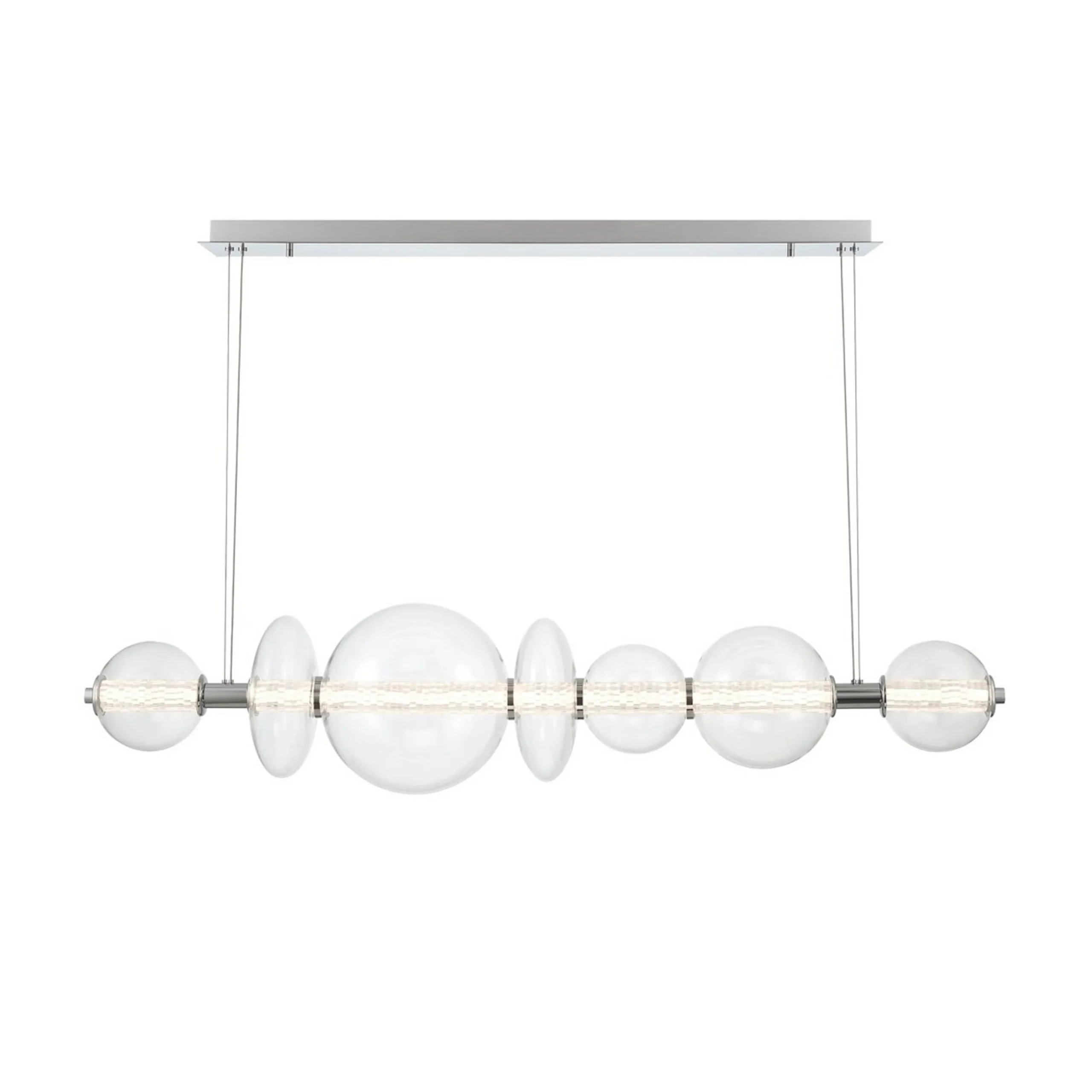 Spectrogram LED Island Chandelier - Clear