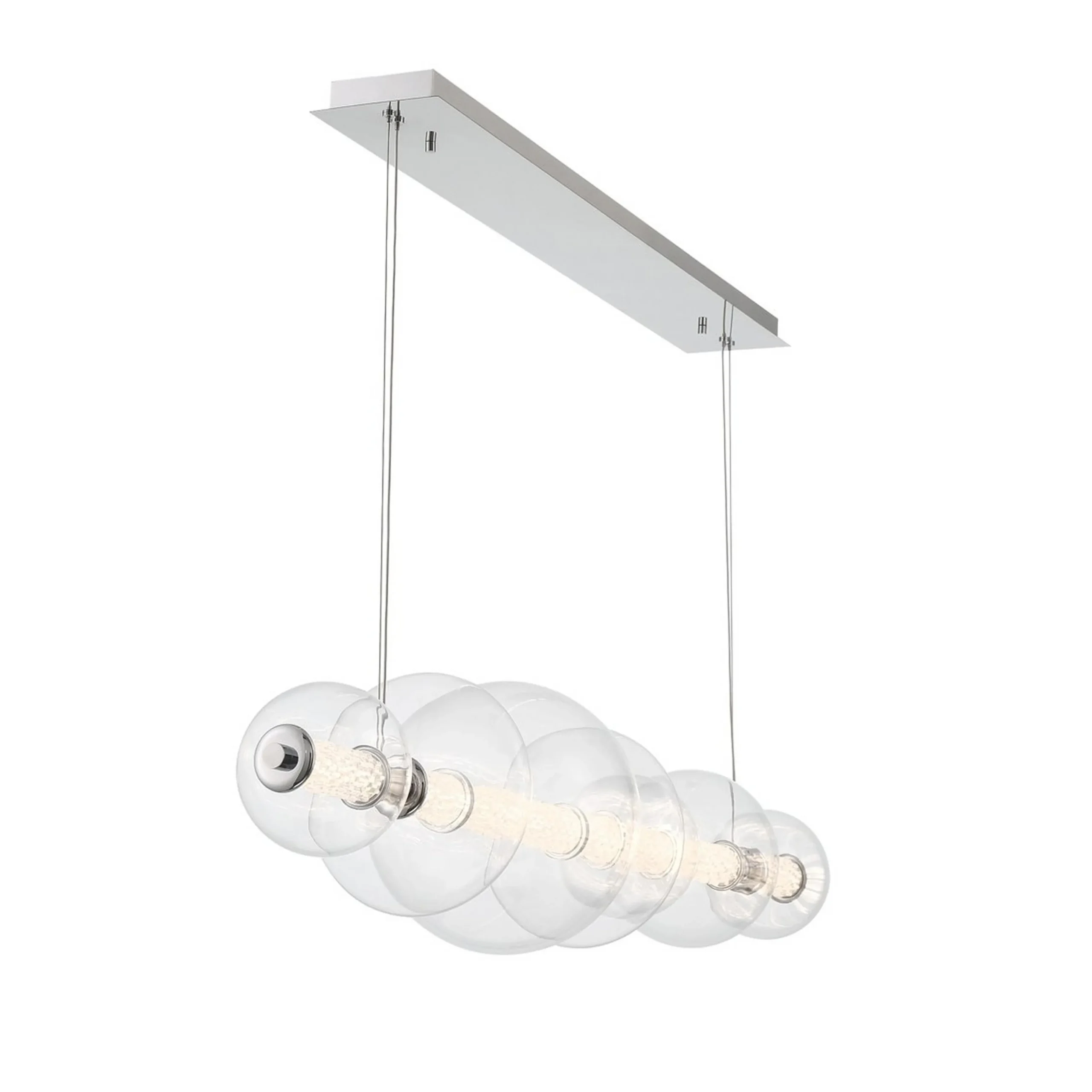 Spectrogram LED Island Chandelier - Clear