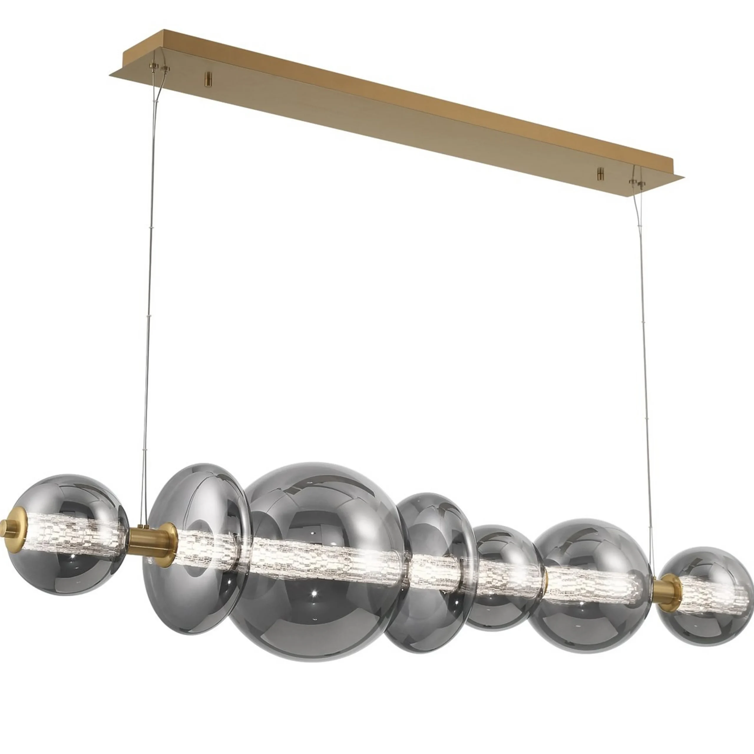 Spectrogram LED Island Chandelier - Smoke